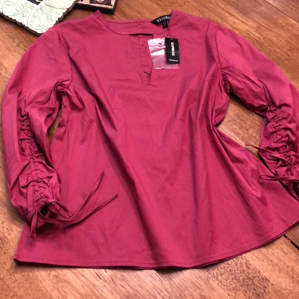 Express pink loose fit blouse size S NWT